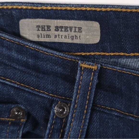 AG ADRIANO GOLDSCHMIED Women’s THE STEVIE Slim Straight Jeans USA MADE Size 30R - Picture 5 of 14